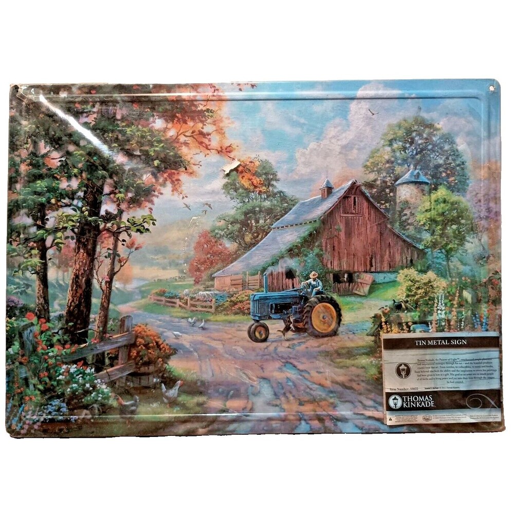 Thomas Kinkade Scenic Art Print Tin Metal Sign #55022 Summer Heritage